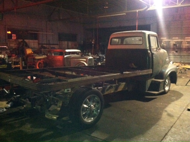 Ford COE body mated to a 92 Dodge chassis and powered by a Cummins turbo